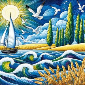 Ілюстрація до вірша «Море грає»