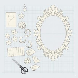 Виготов овальну рамку для фотографій, придумай для неї декор у стилі рококо (паперопластика).