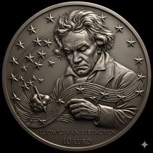 Ескіз монети «Гімн Європи» Аверс