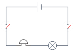 Найпростішому електричному колу (джерело струму, споживач, ключ і провідники) відповідає схема в.