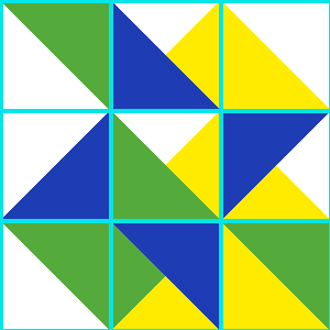 На три квадрати з прозорої плівки нанесли візерунки та наклали один на одного. Намалюйте, який візерунок отримали.