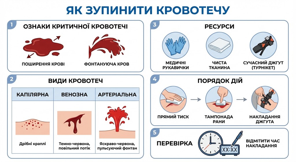Як зупинити кровотечу
